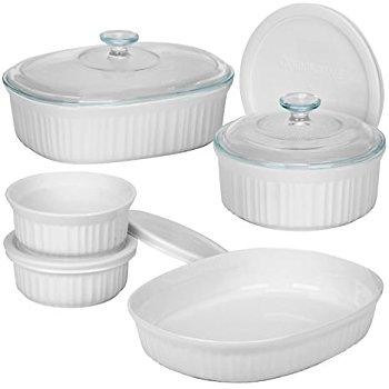 CorningWare 6018696 French 10-Piece Bakeware Set, White