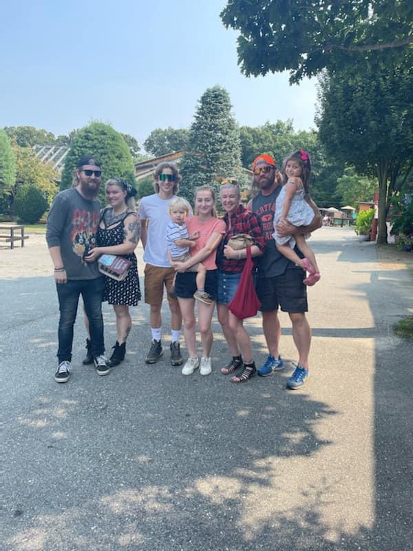 A photo of Rebecca and I with her Family