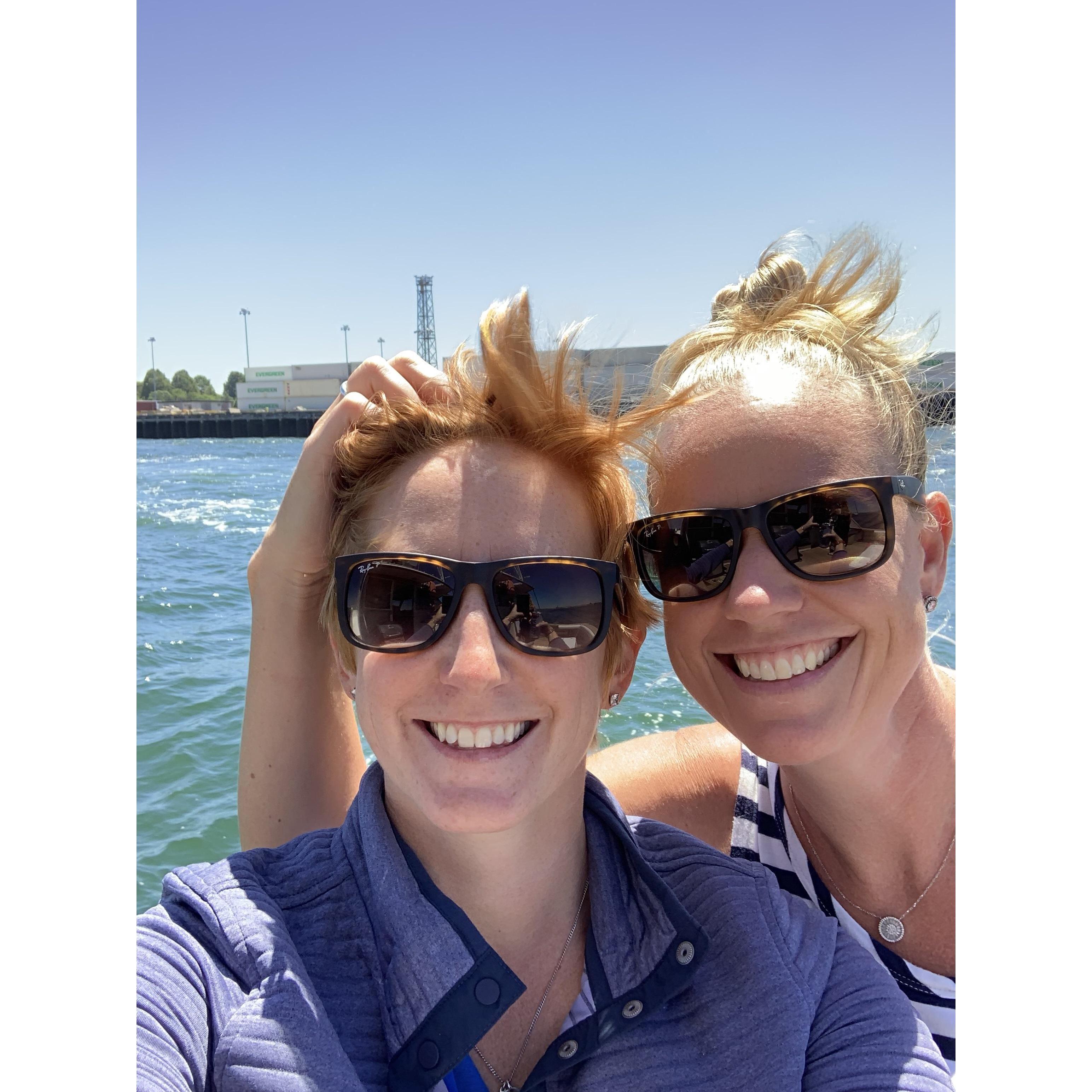 Getting wind blown on the Boston Harbor