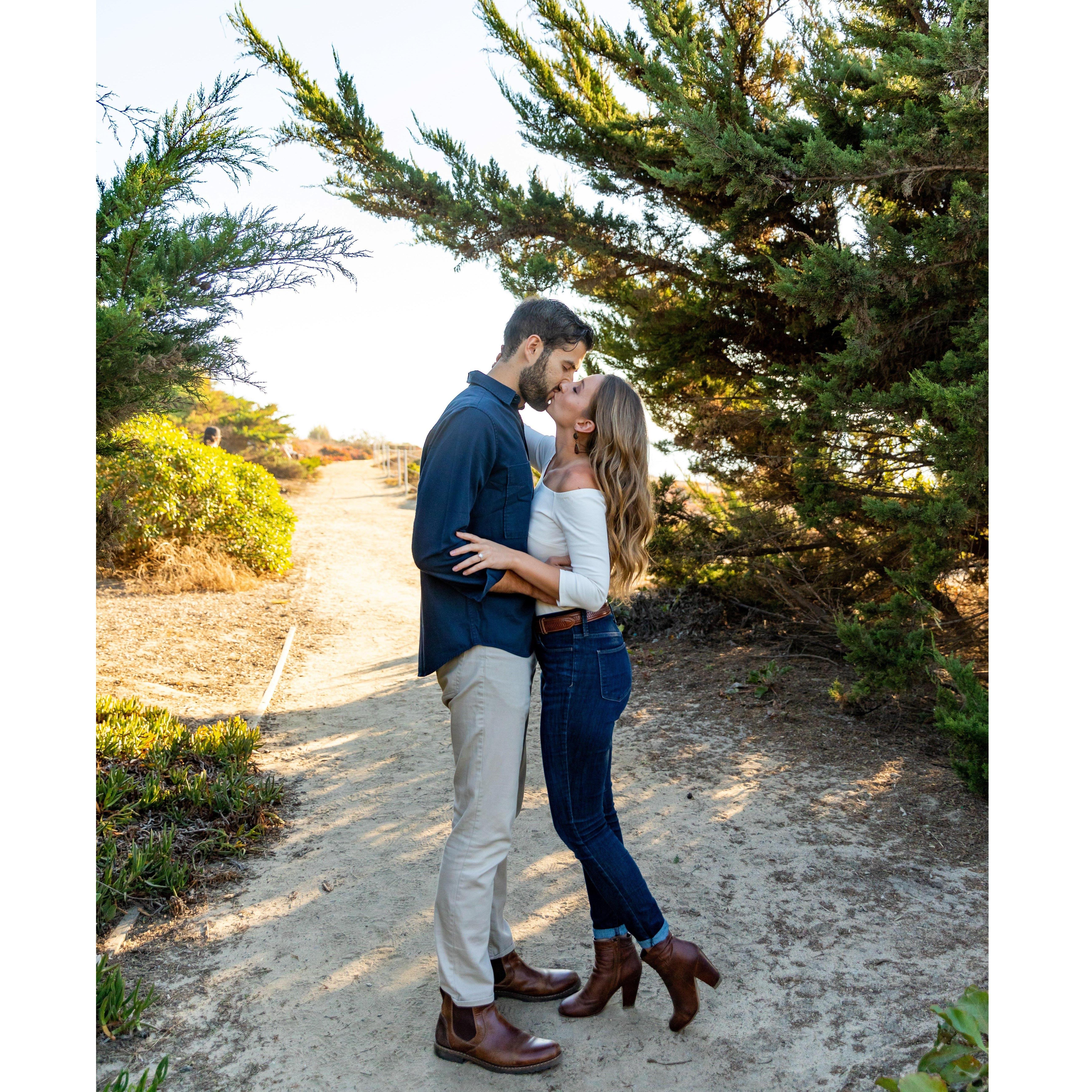 Sneaking kisses on the paths in Seagrove Park. Dec 2020