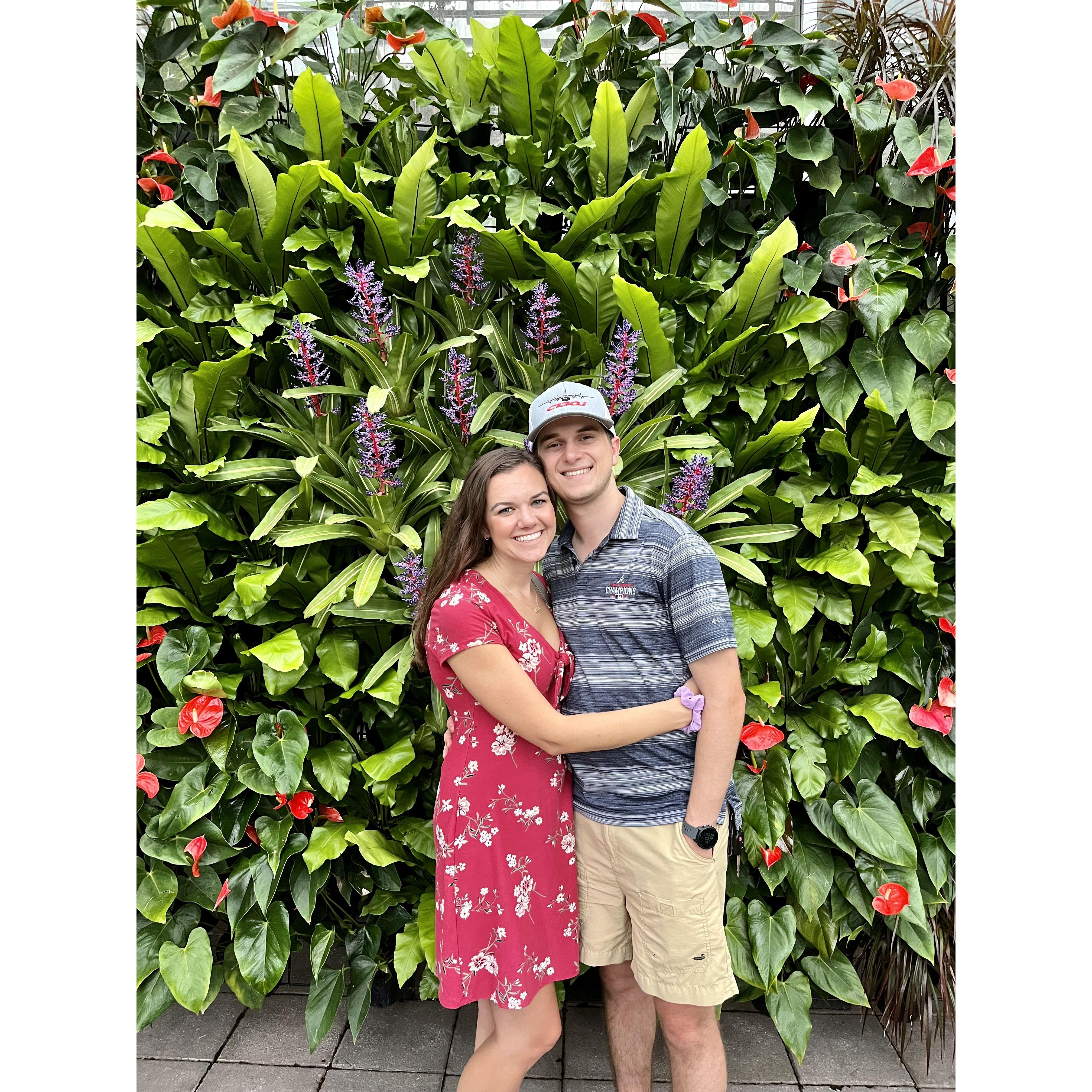 The Atlanta Botanical Gardens have always been a favorite date night location!