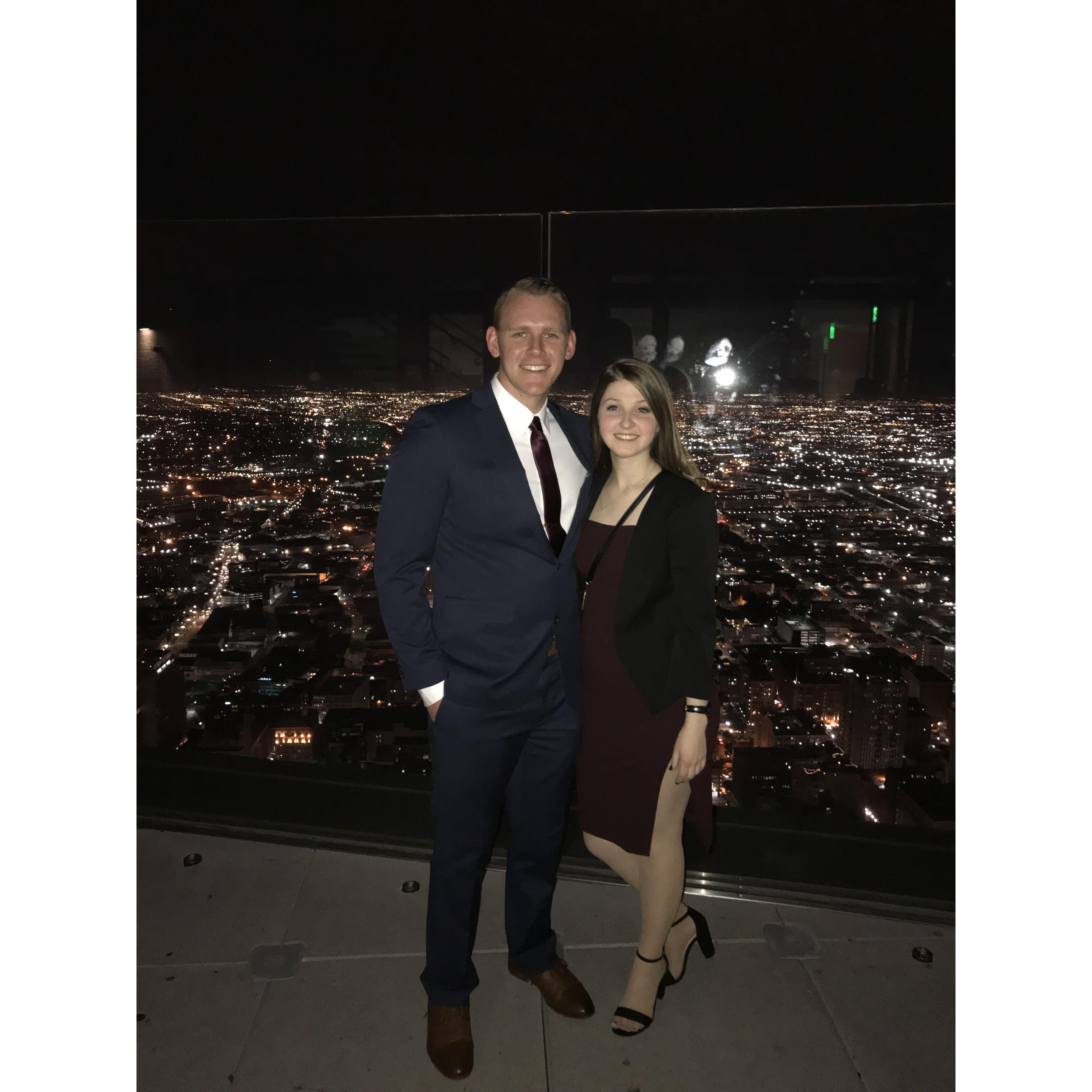 Our first super fancy date where Laura ended up getting sick and we had to end the night early.