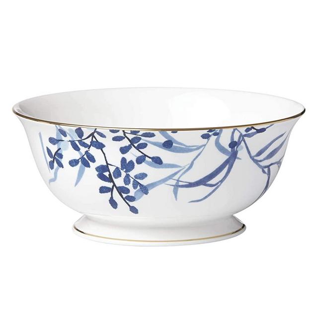KATE SPADE Birch Way Indigo Serving Bowl, 2.60 LB, White