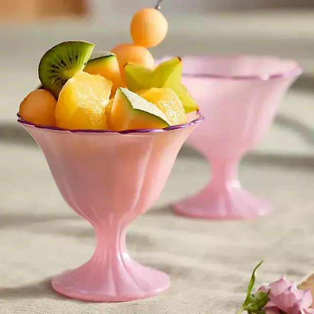 Ruffle Rim Dessert Coupes, Set of 2