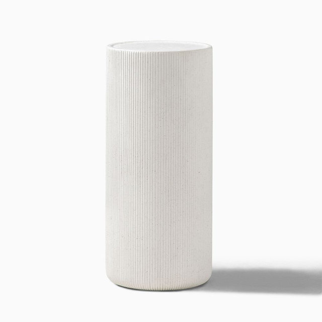 Kos 10" Indoor/Outdoor Drink Table, Concrete, Alabaster