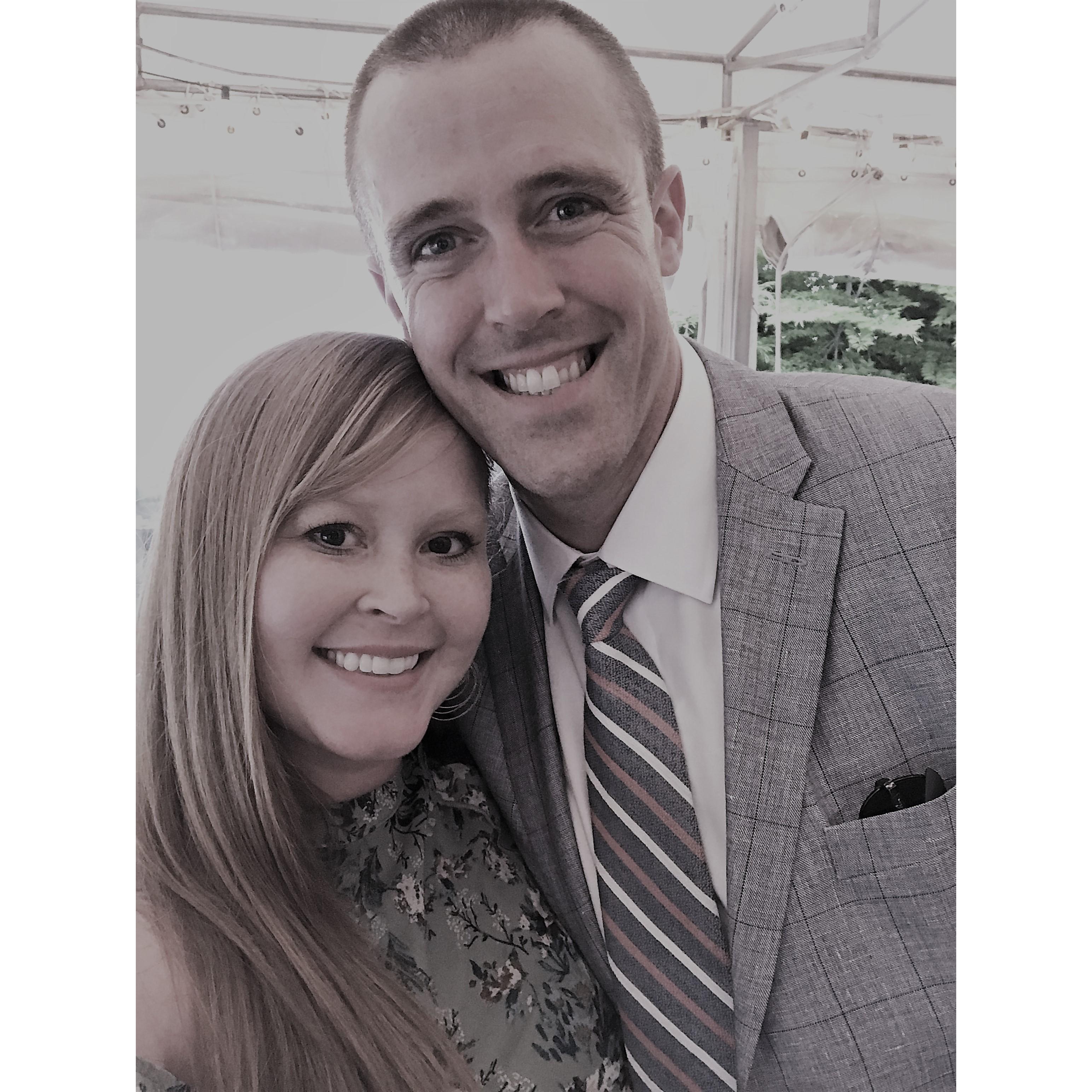This was taken at the wedding of Brandon's step sister, Juliann and her now husband, Chris! We had a great time dancing away.