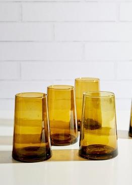 Moroccan Large Cone Glassware - Amber