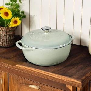 Lodge Essential Enamel Cast Iron Dutch Oven - 6 Quarts - Desert Sage