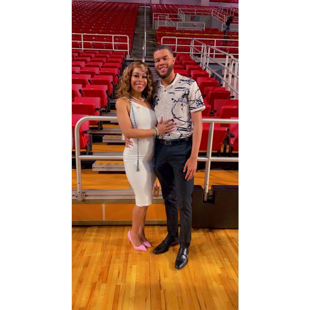 Jared at Courtney’s pinning ceremony 10 days after they met.