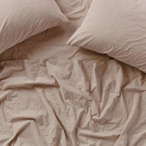Organic Crinkled Percale™ Pillowcases - Hazel Chambray, King