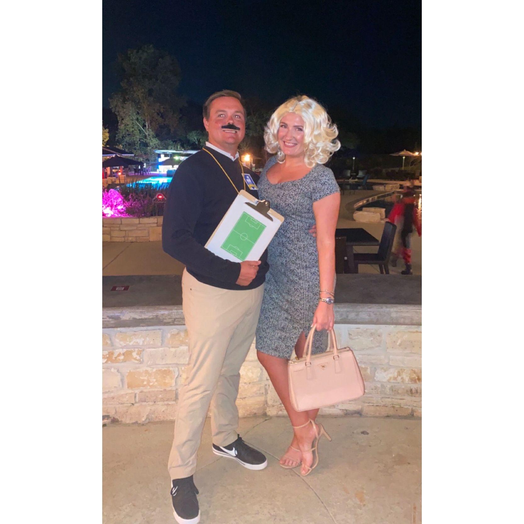 Ted Lasso and Rebecca - Halloween 2021 (Kasey surprised Ryan at the door and said "Do you need a Rebecca?)