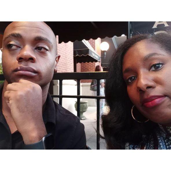 Growing a little impatient during our post-engagement dinner.