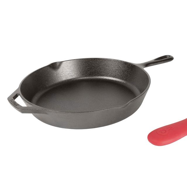 Lodge Cast Iron Skillet with Handle Holder, 12 In