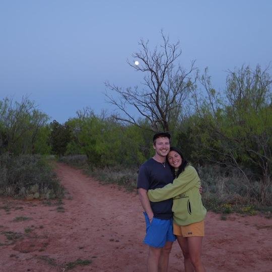 Went camping with Joel and Abby at Caprock Canyon - Senior year spring semester
