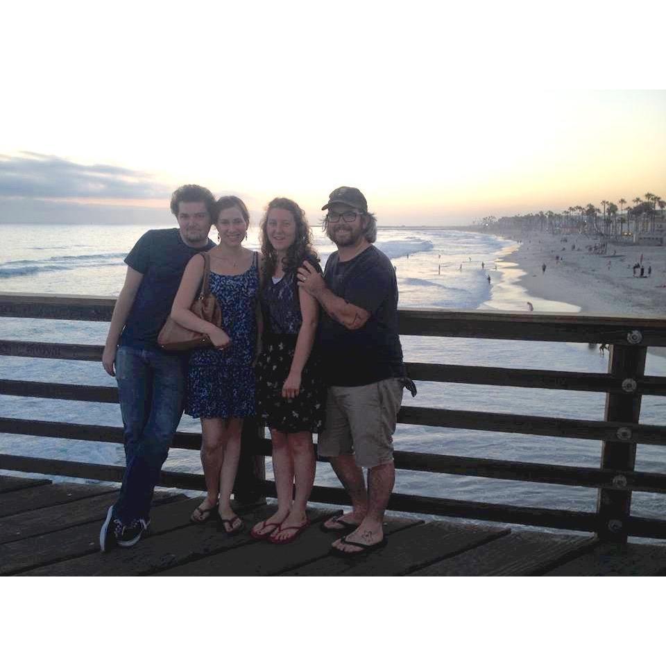 Meeting friends Kara (maid of honor!) and Caleb Payment in Oceanside, CA. Circa 2016.