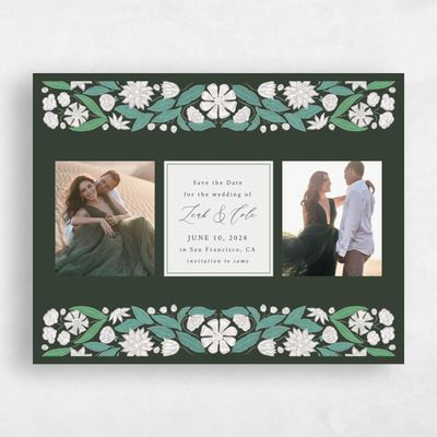 Deep Forest, Green Wedding Save the Date - Juliet Multiphoto