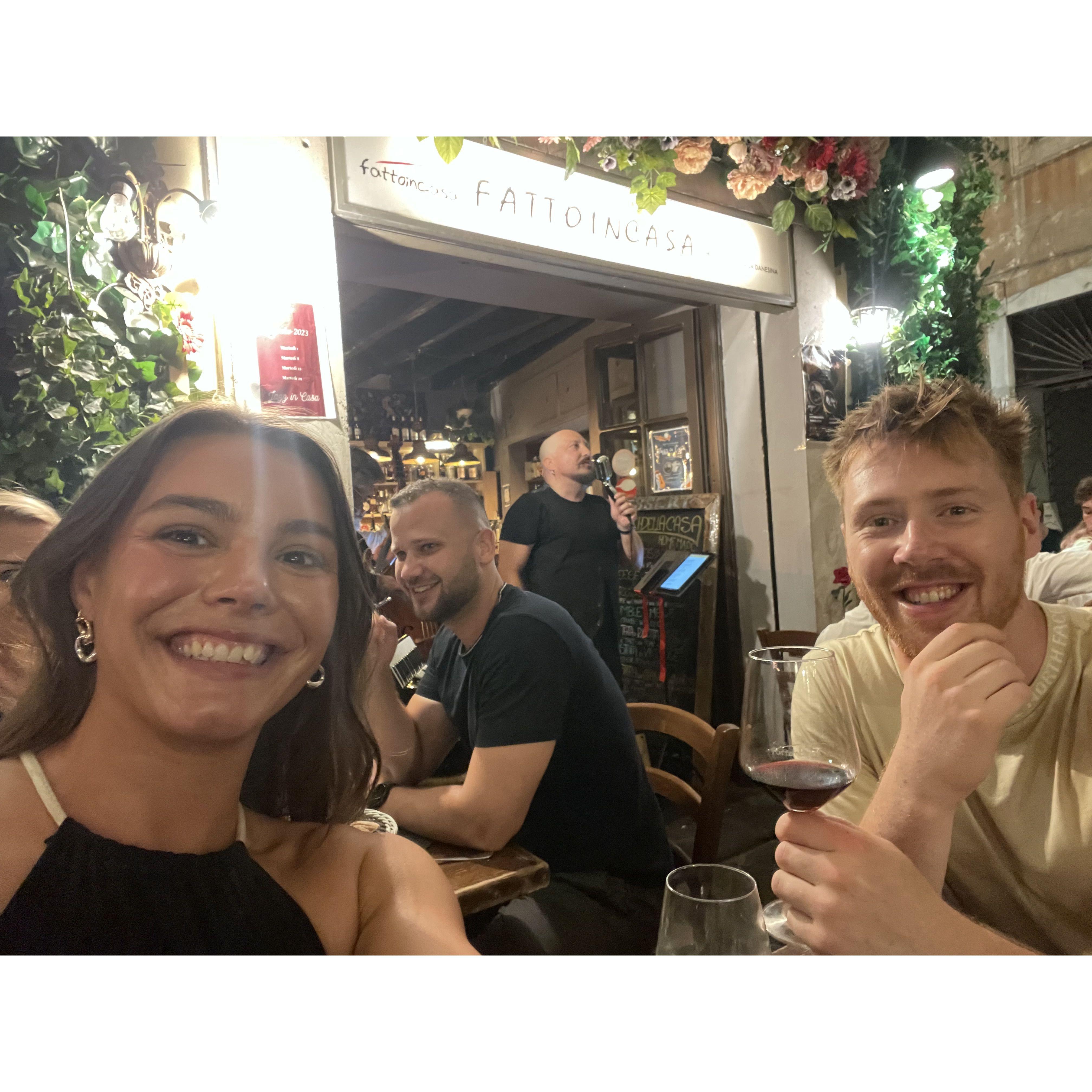 When Connor and Abigail met the most italien man in the world