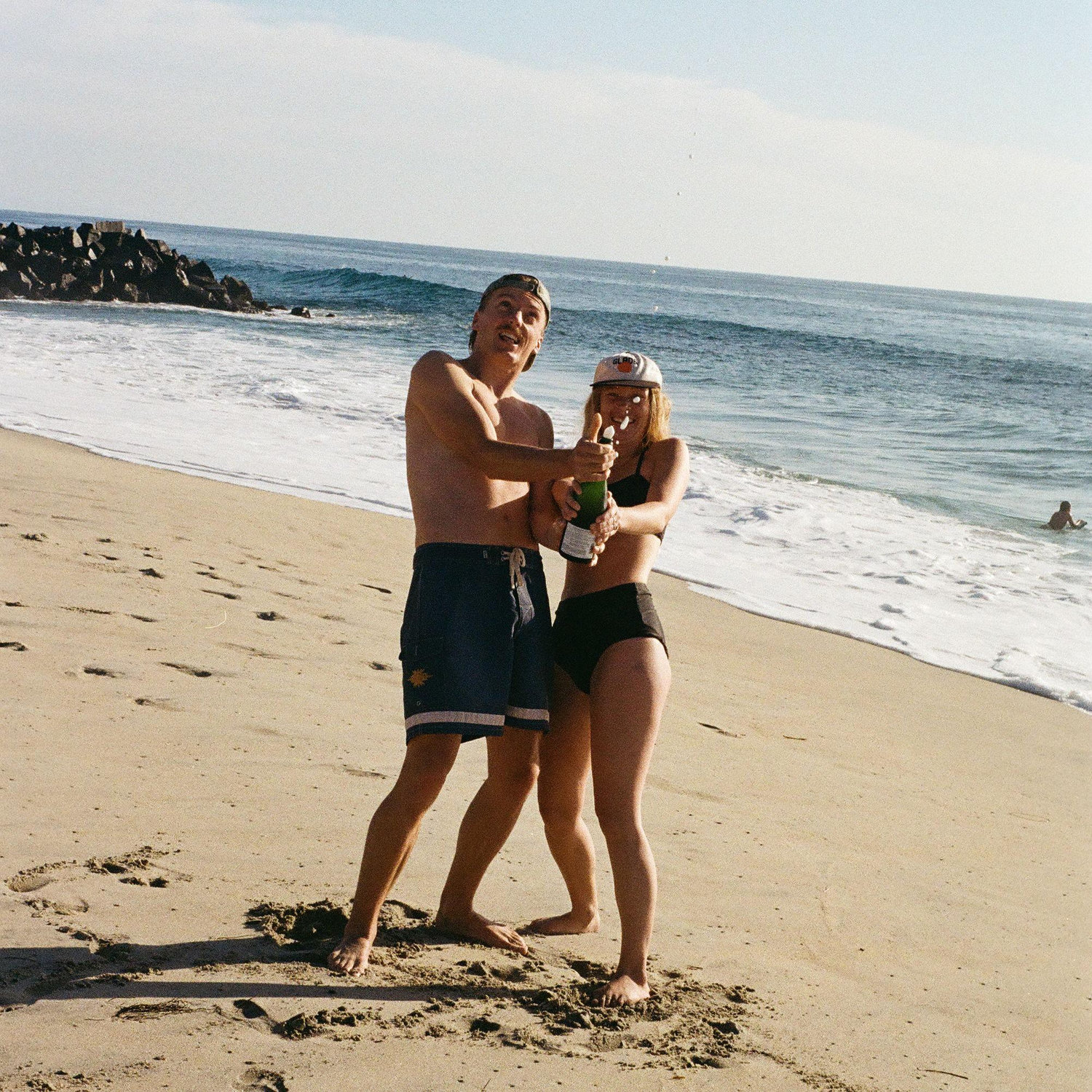 Poppin' champagne! Wooo! ENGAGED