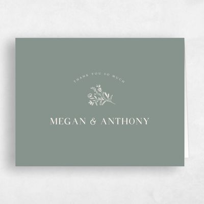 Deep Sage, Green Wedding Thank You - Bellisi Landscape