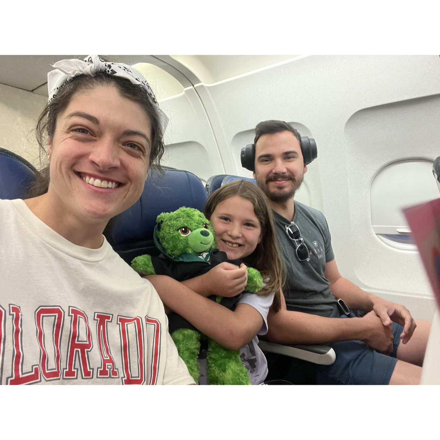 First flight to CO with us all together!