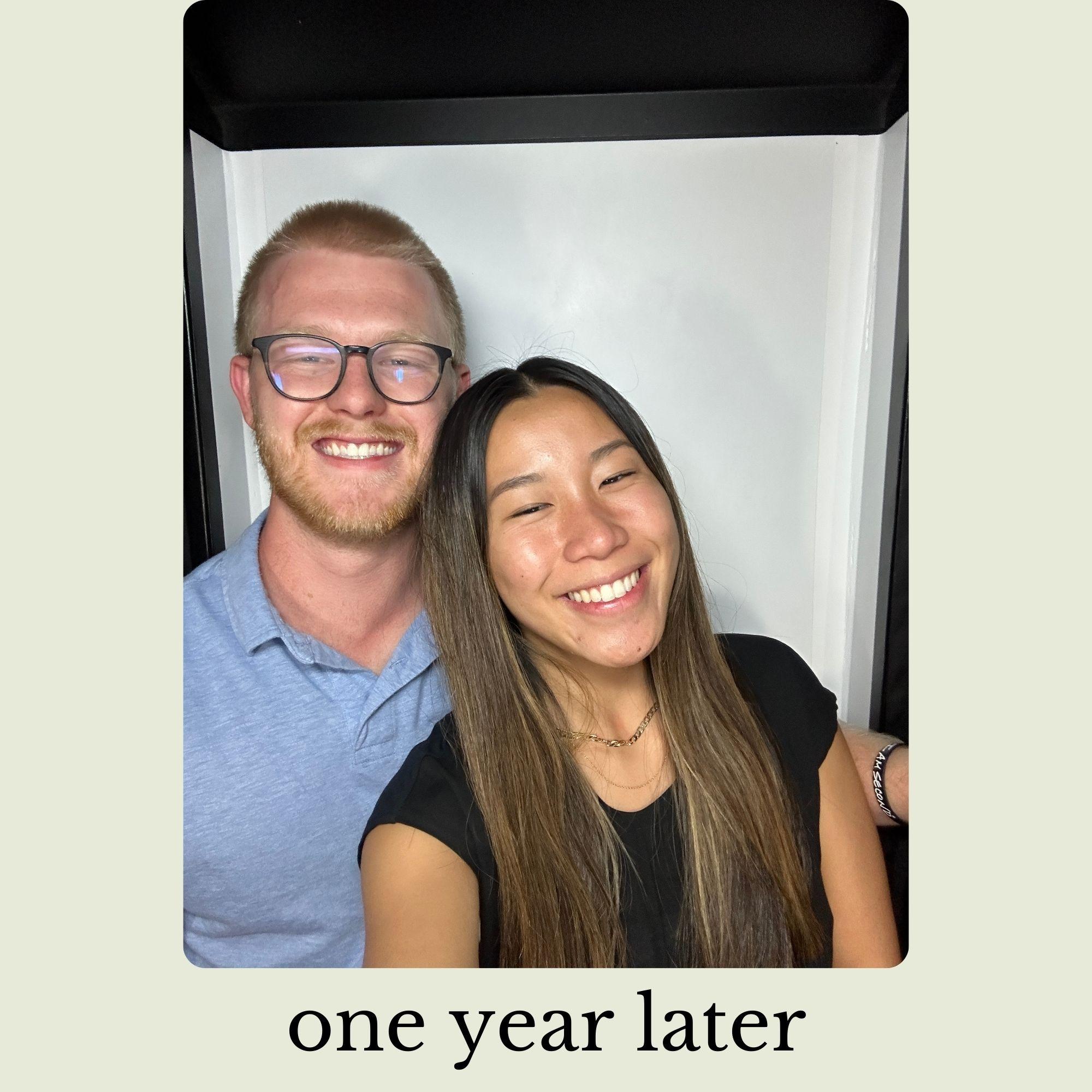 took this picture in the same photobooth we took our first picture ever in