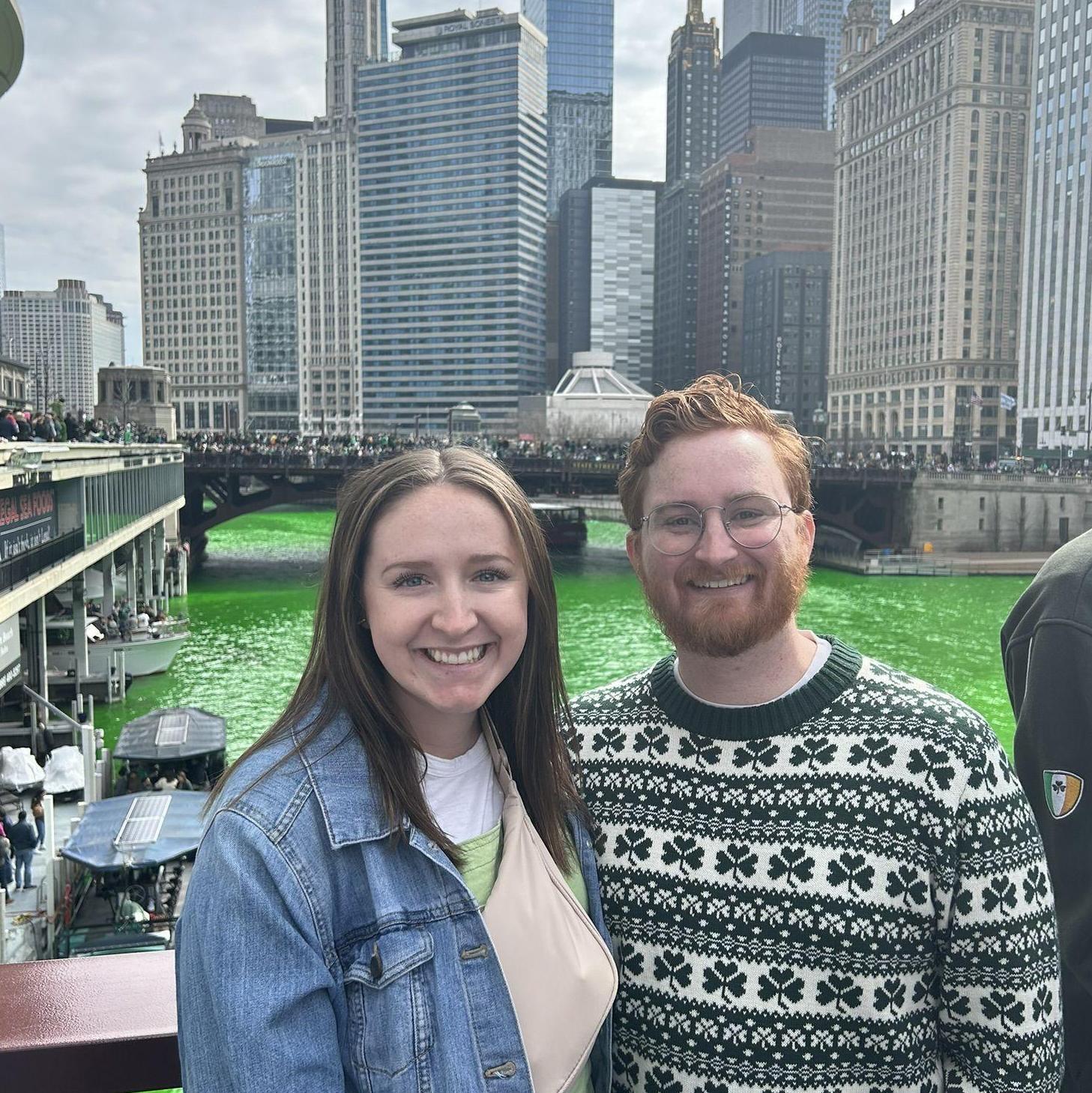 St. Patrick's Day 2024 at the dying of the Chicago River