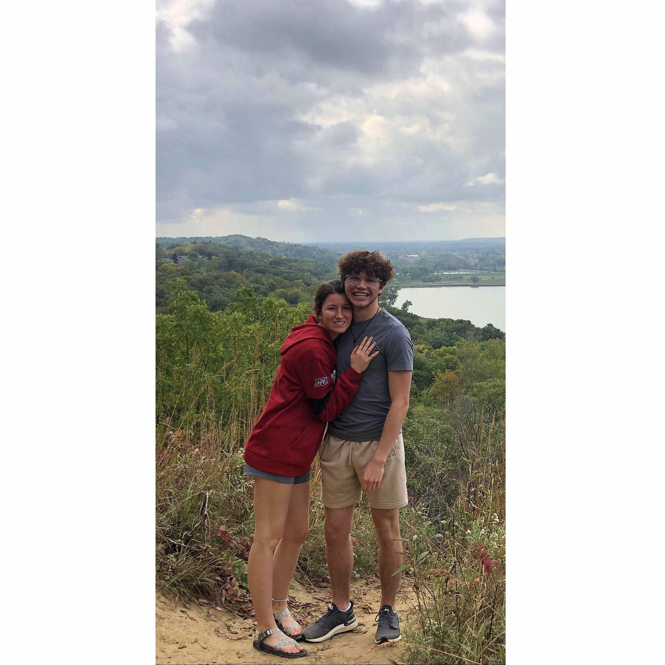 first hike together with Kyah's mom