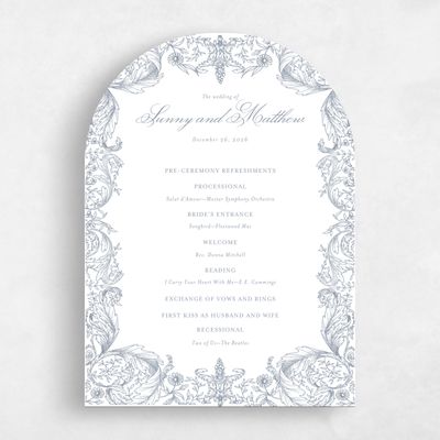White Arch Wedding Program - Lezzeno