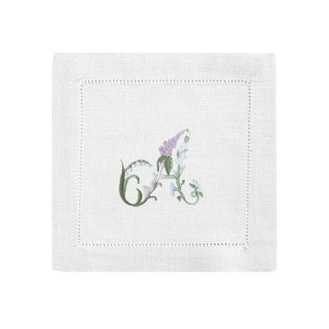 Floral Alphabet Cocktail Napkins