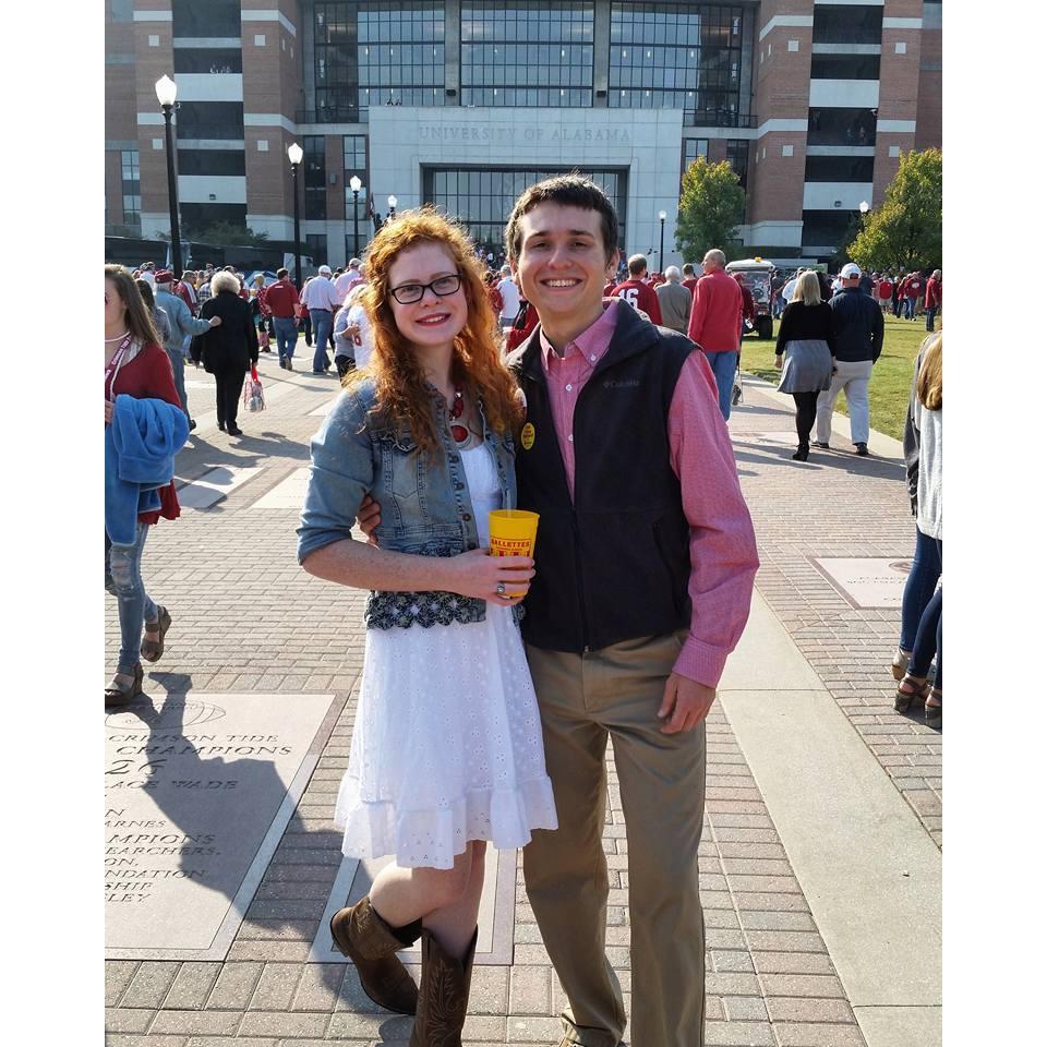 Our first (and only) Alabama football game in Tuscaloosa (Roll Tide!) (November 2016)