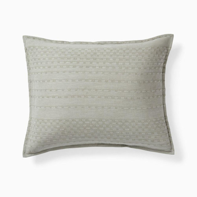 Reese Linen Cotton Standard Sham, Celadon
