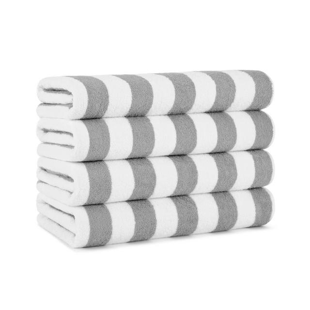 Arkwright Oversized California Beach Towels - Absorbent, Quick Drying, Ringspun Cotton Pool Towel, 30 x 70 in - Grey