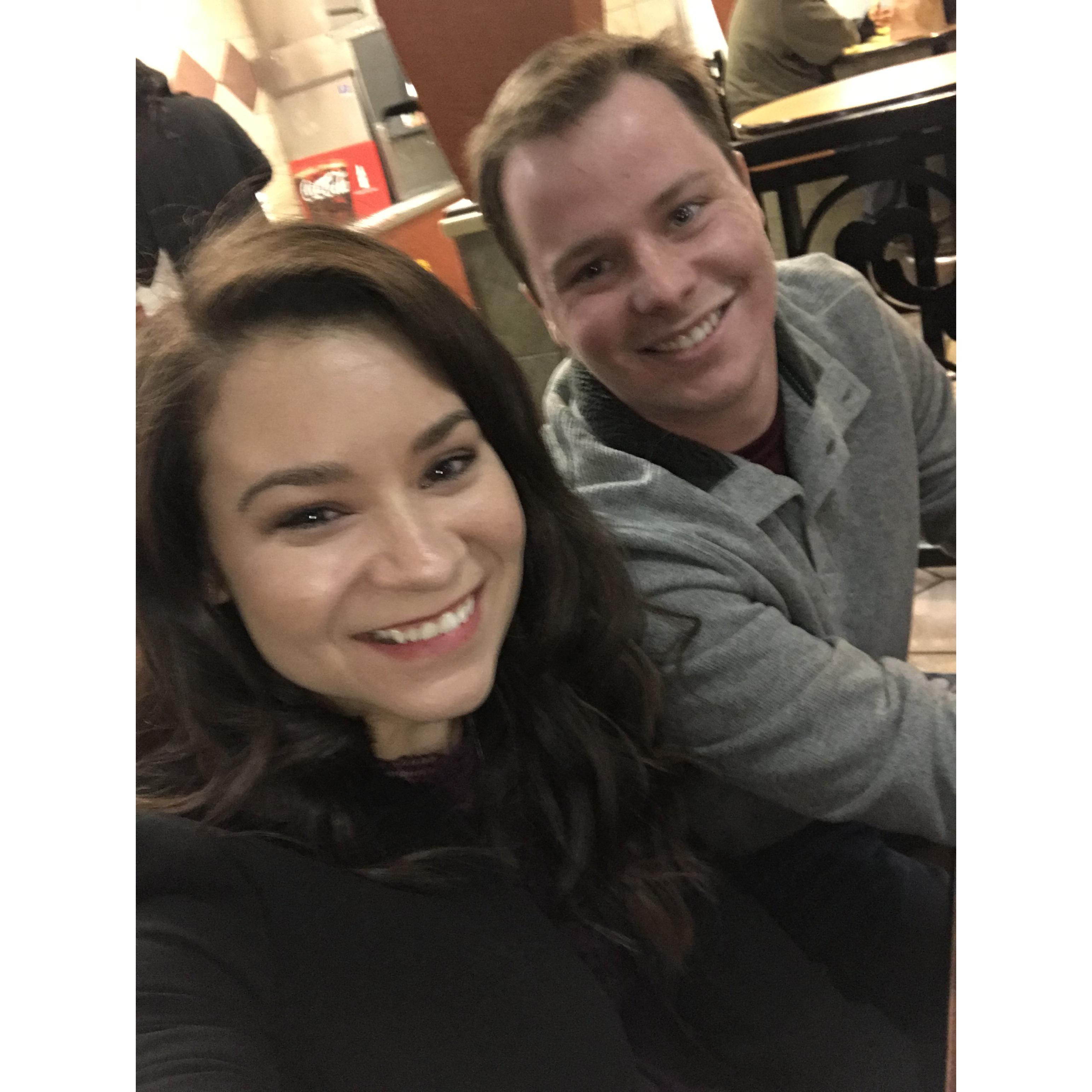 We said no to waiting for a fancy dinner before watching Elf at the Saenger. We got burgers from McDonald’s instead. Jeremy stole my fries, it was almost a deal breaker.
