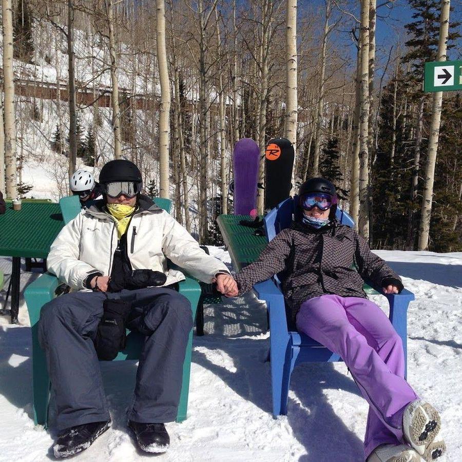 Snowboarding in Park City