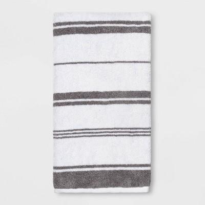 Performance Bath Sheet Gray Stripe - Threshold™