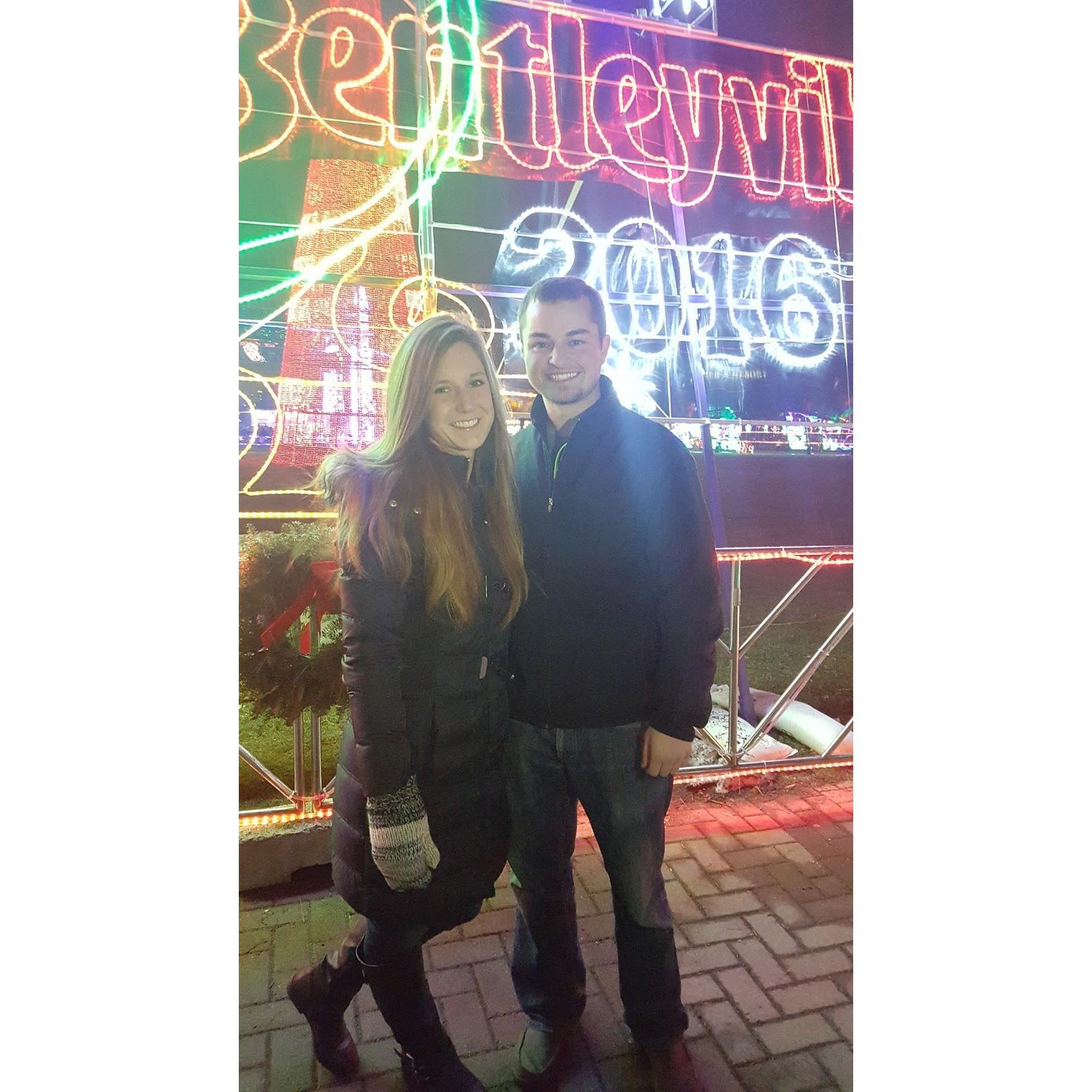 Enjoying one of Duluth's best attractions, Bentleyville December 2016