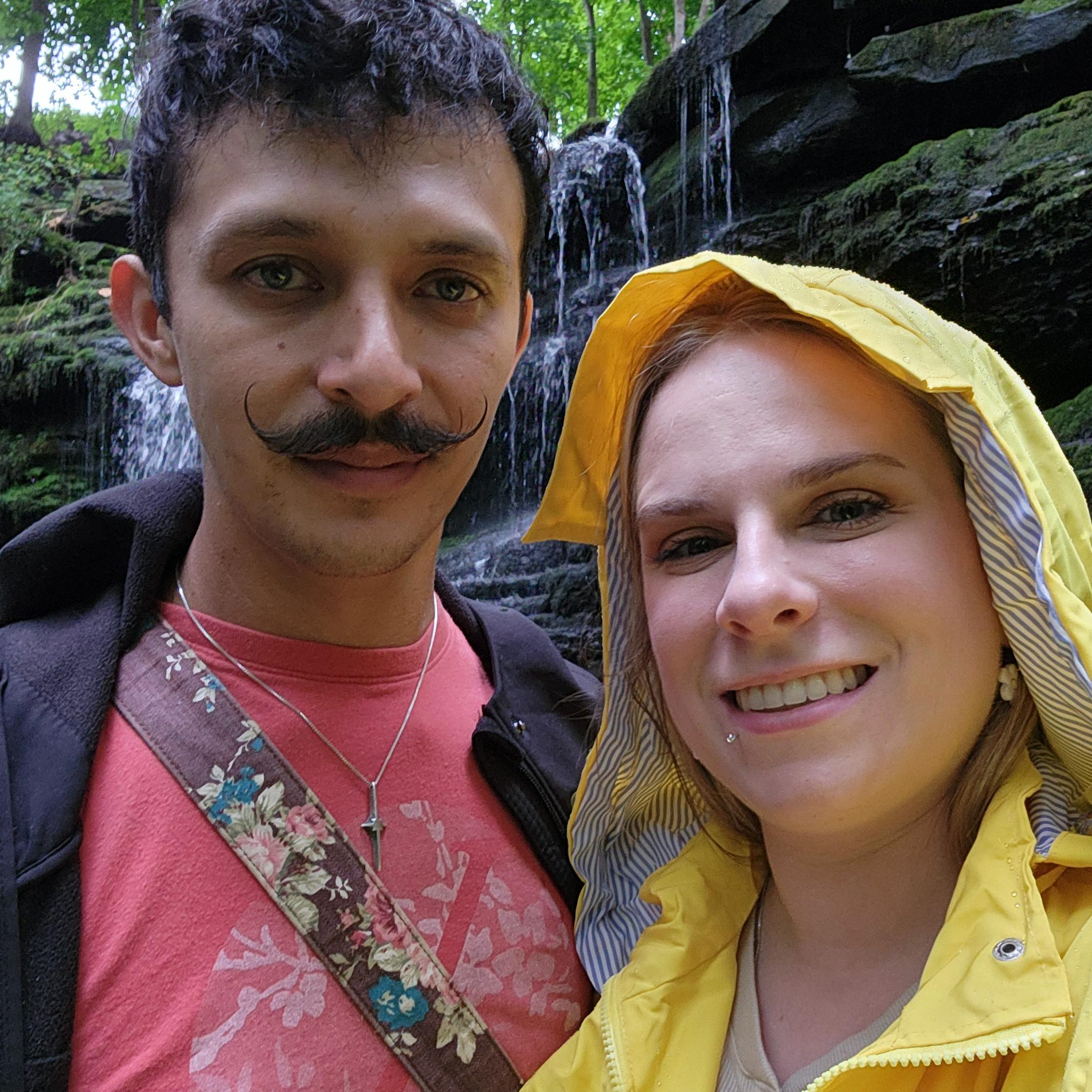 Walking in the rain, Tiny House Resort, Catskills, September 2024.