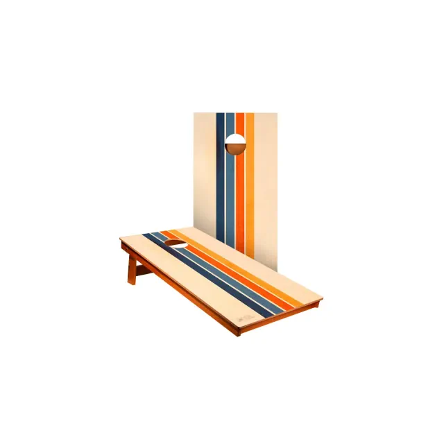 Vintage Striped Cornhole Boards - ACA Backyard Series,Tailgate Size 2x3