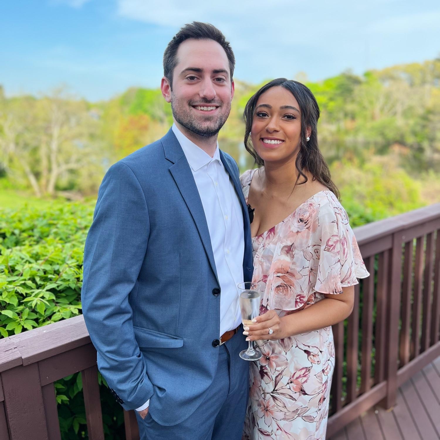 Celebrating Ali and Joe during their wedding on Cape Cod, May 2022