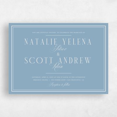 Blue Landscape Wedding Invitation - Agate Landscape