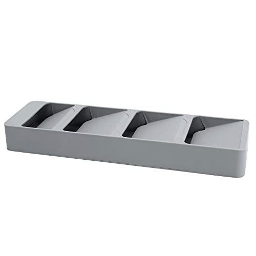 Kitchen Drawer Organizer Tray Box for Cutlery Spoon Knife and Fork Partition Storage, 1-PACK (Gary)