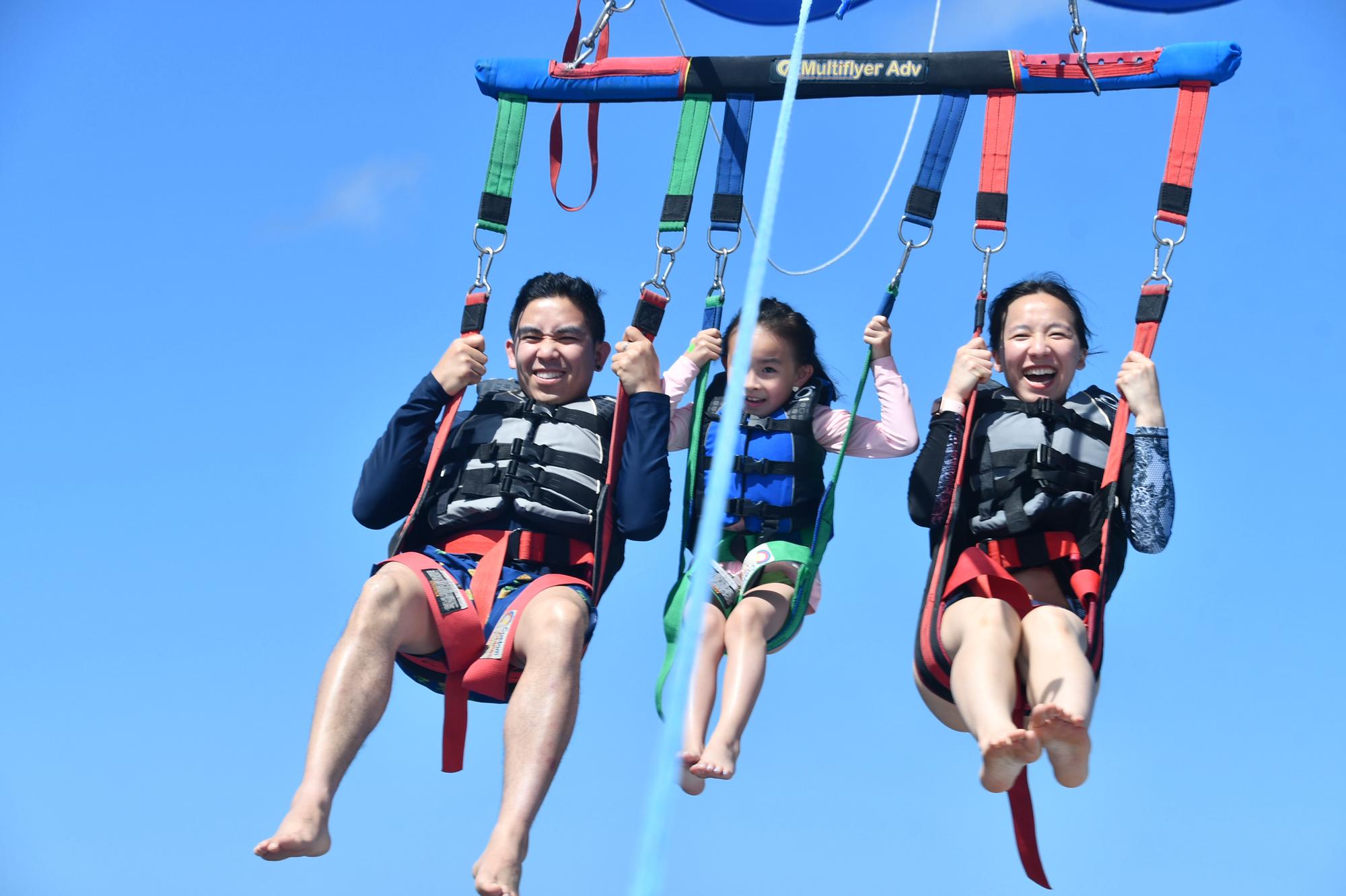Parasailing in Hawaii, June 2022.