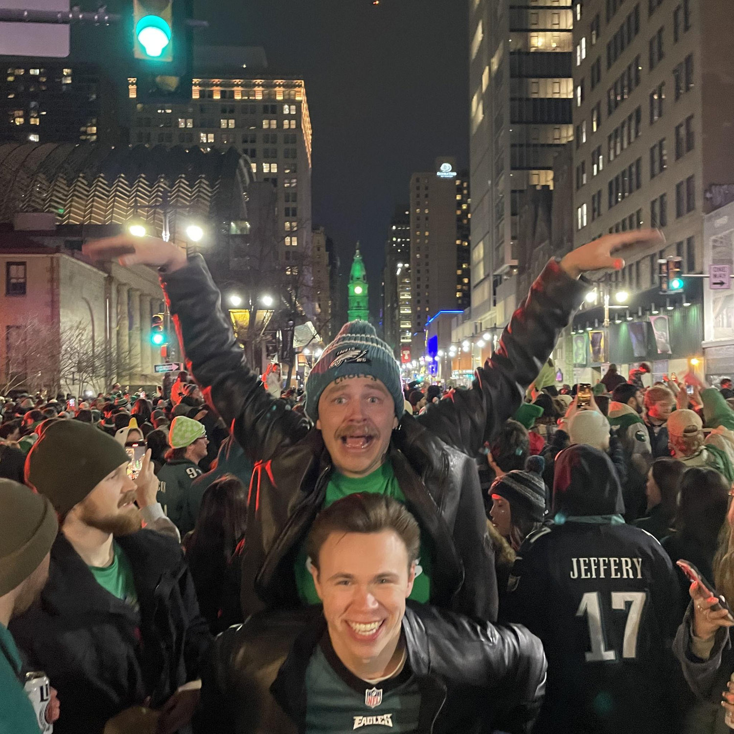 Being a philadelphia sports fan is like no other. Pictured is Will impostering as an eagles fan since his true team never makes it to the Super Bowl