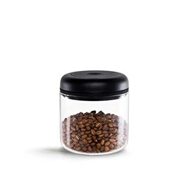 Fellow Atmos Vacuum Canister for Coffee & Food Storage, Clear Glass, 0.7liter, Integrated Vacuum Pump, Airtight Seal