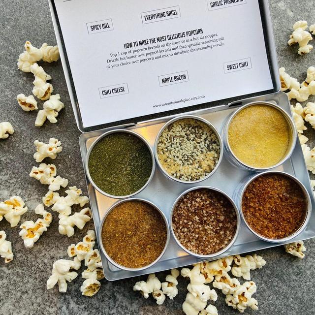 Popcorn Salt Seasoning Kit for Gourmet Snacking,