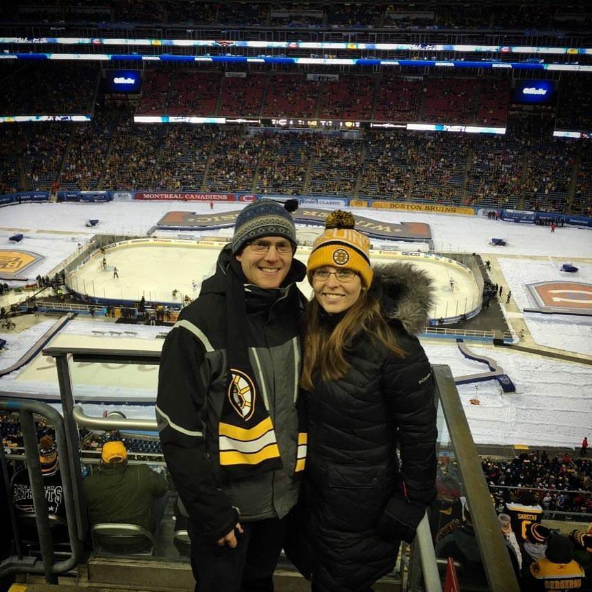 We love all of Boston sports teams and enjoy going to live games whenever possible.