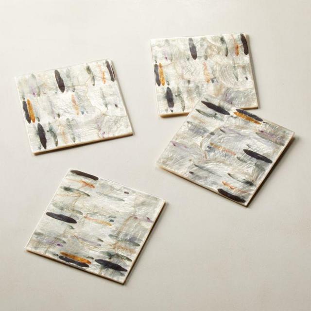 Yanai Capiz Coasters Set of 4