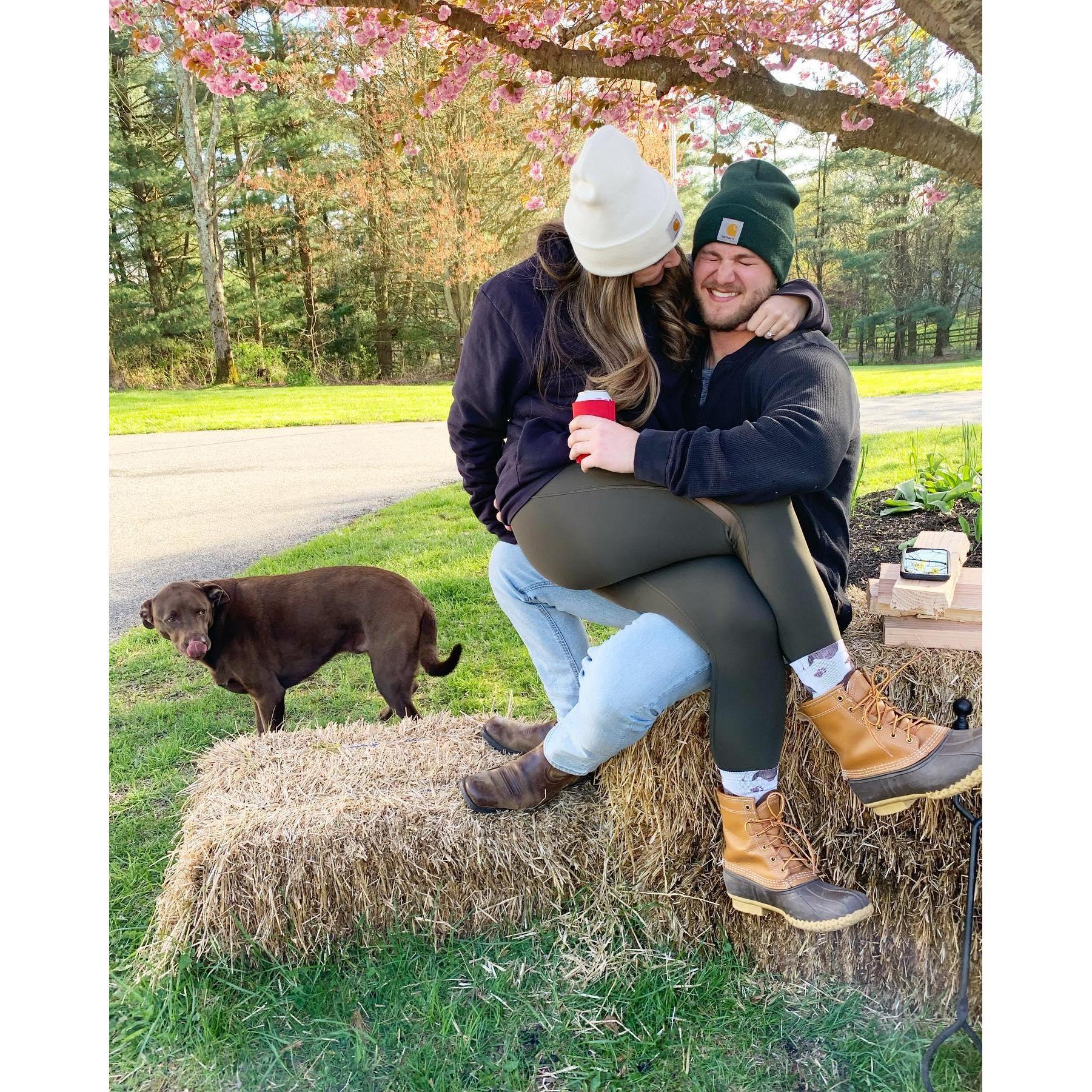 Post 5 weeks in quarantine together! (Everyone was feeling the craziness during this time; Ford's face says it all!)