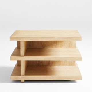 Stria End Table with Tiered Shelve