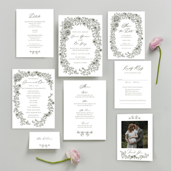 Taylan Portrait | Darkest Olive | Zola Save The Dates